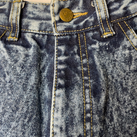 VTG 80’s Guess Jeans Acid Wash Denim Size 28 Painted Flame  Georges Marciano USA - Picture 3 of 7